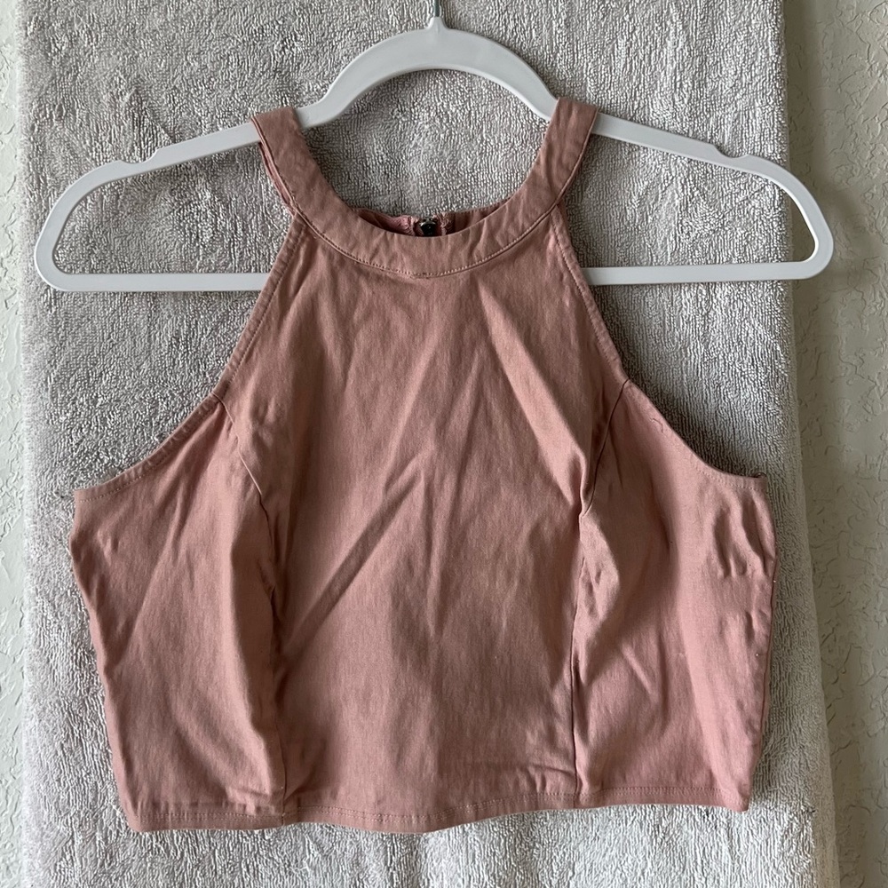 Charlotte Russe salmon crop top